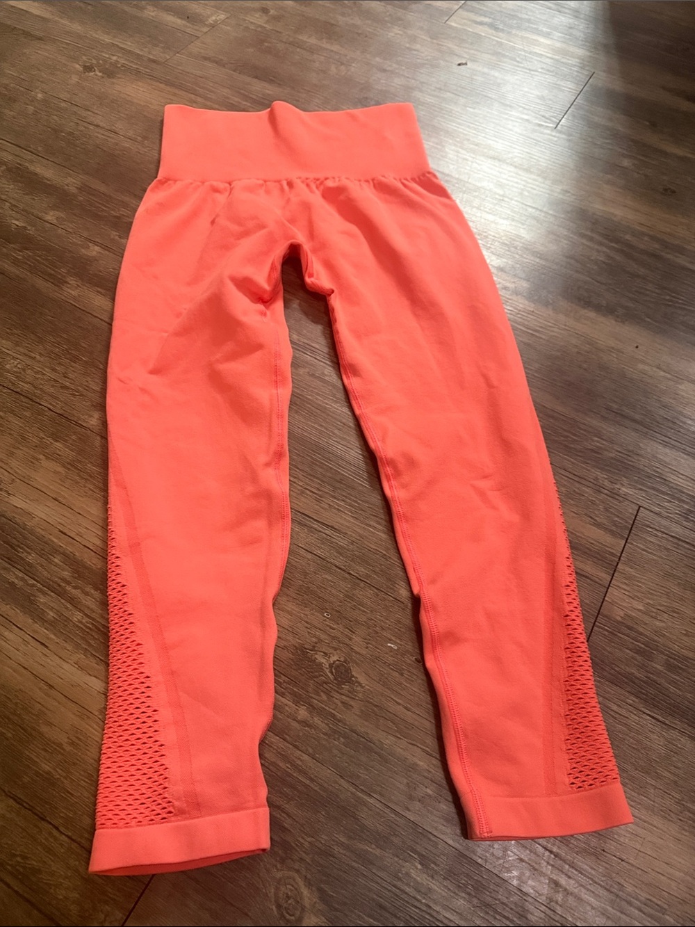 Senita Athletics Coral Mesh-Accent Kids Leggings